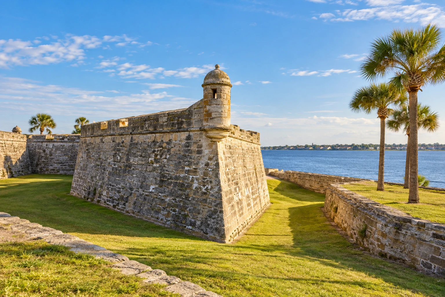 Generated Florida landscape inspired by Castillo de San Marcos and the St. Augustine coast.